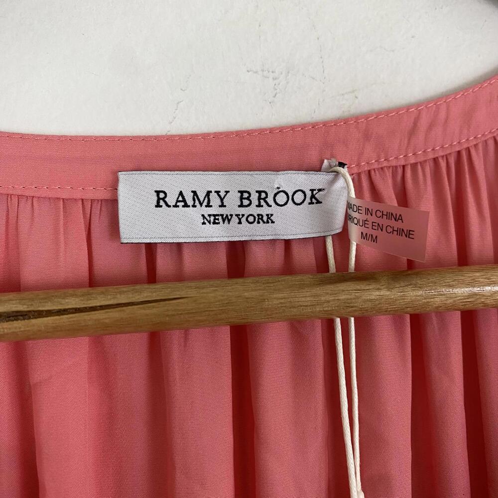 RAMY BROOK christie long sleeve mini dress in rose sz M - Picture 7 of 7